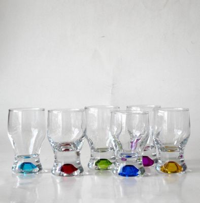 jakość Handpainted Rainbowl Bottom Crystal Shot Glasses For Pub fabryka