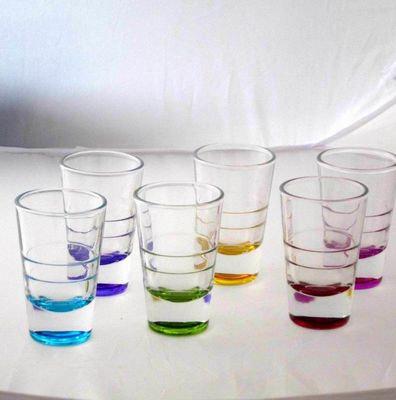 jakość Handpainted Rainbowl Bottom Crystal Shot Glasses For Pub fabryka