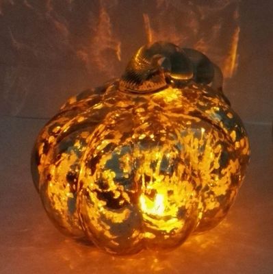 jakość Pumpkin Lantern Antique Glass Candle Holders For Halloween fabryka