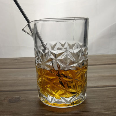 jakość 450ml Engraved Scotch Mixing Glasses With Embossed Pattern fabryka