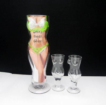 jakość Handmade Bikini Beauty Shaped LFGB Unique Shot Glasses fabryka