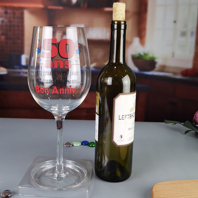 jakość Clear 1 Litre Giant Wine Glass With Anniversary Decor fabryka