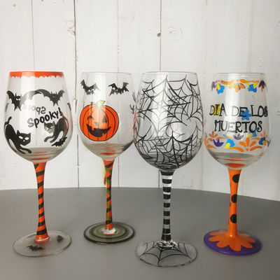 jakość FDA Holiday Gift Hand Painted Festival Wine Glass fabryka