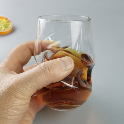 jakość Twisted Swirling Crystal Red Wine Glasses 250ml Stemless fabryka